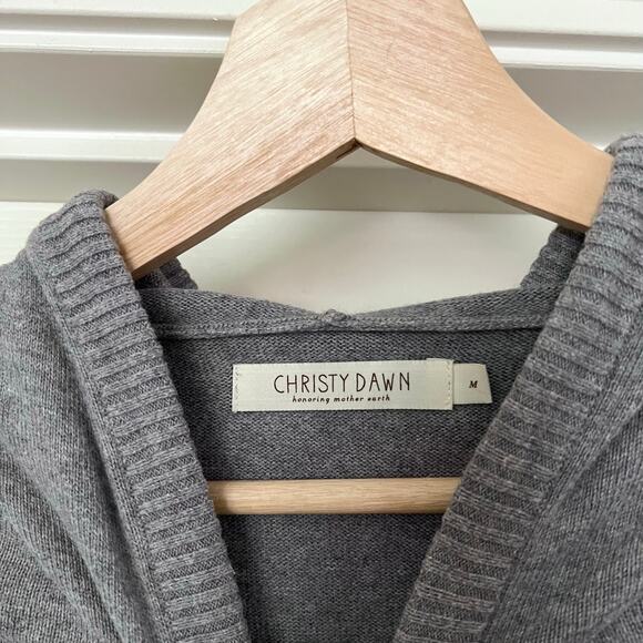 Christy Dawn The Salem Sweater Pullover Hoodie Cotton Cashmere Heather Grey - Picture 6 of 7